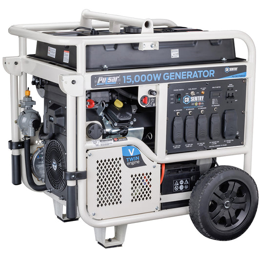 15,000-Watt Dual-Fuel Generator with Electric Start and CO Alert