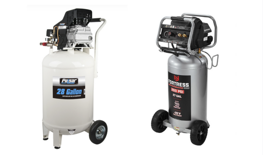 Comparing the Fortress and Pulsar 28 gallon compressors. Why Pulsar is the Better Buy